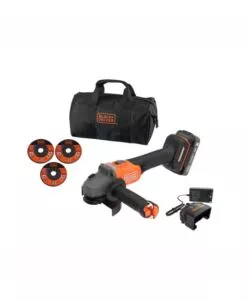 SMERIGLIATRICE ANGOLARE A BATTERIA BLACK+DECKER "BCG6L8D1S-QW" 115 MM 18V
