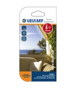 MINI STAZIONE METEO DIGITALE DA INTERNO VELAMP BIANCO