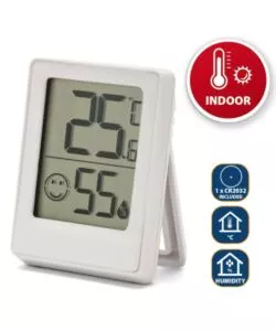 MINI STAZIONE METEO DIGITALE DA INTERNO VELAMP BIANCO