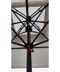 OMBRELLONE DA GIARDINO QUADRATO SOLARIA "PUSH-UP" IN ALLUMINIO ANTRACITE-ECRU' 3X3 MT
