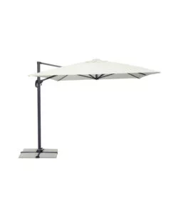OMBRELLONE A BRACCIO RETTANGOLARE SOLARIA "CALIFORNIA" IN ALLUMINIO ANTRACITE ECRU' 3X4 MT