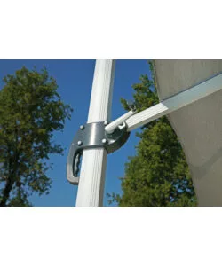 OMBRELLONE A BRACCIO RETTANGOLARE SOLARIA "CALIFORNIA SPUNCRYLIC" IN ALLUMINIO BIANCO E GRIGIO 3X3 MT