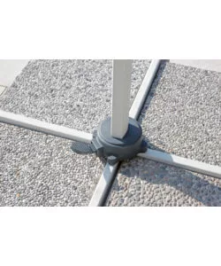 OMBRELLONE A BRACCIO RETTANGOLARE SOLARIA "CALIFORNIA SPUNCRYLIC" IN ALLUMINIO BIANCO E GRIGIO 3X4 MT