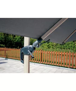OMBRELLONE A BRACCIO QUADRATO SOLARIA IN ALLUMINIO BIANCO E GRIGIO 3X3 MT