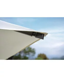 OMBRELLONE A BRACCIO RETTANGOLARE SOLARIA "TENNESSEE" IN ALLUMINIO ANTRACITE E BIANCO 3X4 MT