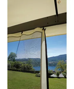GAZEBO DA ESTERNO RETTANGOLARE SOLARIA "NEBRASKA" IN ALLUMINIO ECRU' 3X4 MT