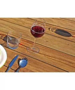 TAVOLO DA ESTERNO SOLARIA "GIACARTA" IN TEAK RICICLATO 250X100X77 CM