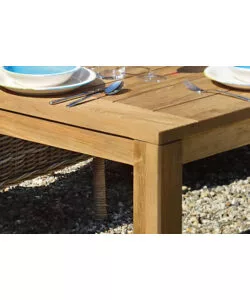 TAVOLO DA ESTERNO SOLARIA "GIACARTA" IN TEAK RICICLATO 250X100X77 CM