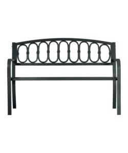 PANCHINA DA ESTERNO SOLARIA IN FERRO E GHISA ANTRACTE 2 POSTI 127X63X87 CM
