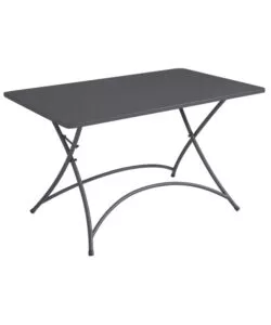 TAVOLO DA ESTERNO PIEGHEVOLE SOLARIA "ORTA" IN FERRO ANTRACITE 120X70X74 CM