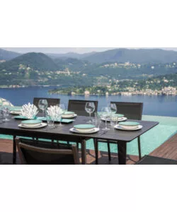 TAVOLO DA ESTERNO ALLUNGABILE SOLARIA "SAN DONATO" IN ALLUMINIO ANTRACITE 160/240X102X75 CM