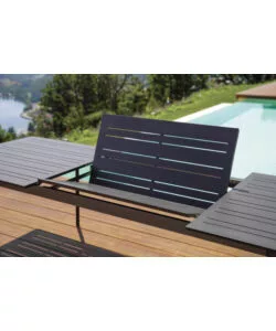 TAVOLO DA ESTERNO ALLUNGABILE SOLARIA "PORTO ERCOLE" IN ALLUMINIO ANTRACITE 200/300X102X75 CM