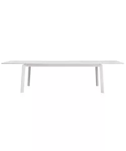 TAVOLO DA ESTERNO ALLUNGABILE SOLARIA "PORTO ERCOLE" IN ALLUMINIO BIANCO 200/300X102X75 CM