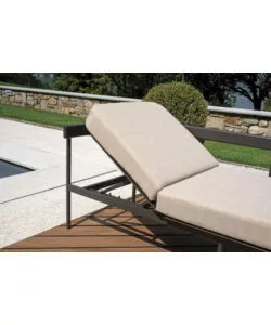 SET DA GIARDINO SOLARIA "TORVAIANICA" IN ALLUMINIO ANTRACITE SABBIA 6 SEDUTE E 1 TAVOLINO