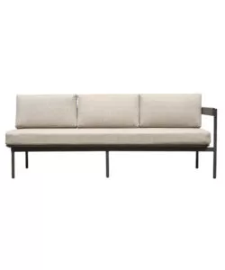SET DA GIARDINO SOLARIA "TORVAIANICA" IN ALLUMINIO ANTRACITE SABBIA 6 SEDUTE E 1 TAVOLINO