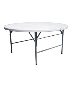 TAVOLO DA ESTERNO ROTONDO PIEGHEVOLE SOLARIA "CATERING" CON MANIGLIA IN POLIETILENE 150X150X74 CM