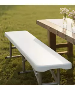 PANCA PIEGHEVOLE SOLARIA "CATERING" BIANCO 183X28X44 CM