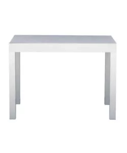 TAVOLO DA ESTERNO ALLUNGABILE SOLARIA "SPALATO" IN ALLUMINIO BIANCO E PIANO IN VETROCERAMICA 104/208X75X75 CM