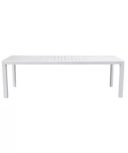 TAVOLO DA ESTERNO ALLUNGABILE SOLARIA "NAXOS" IN ALLUMINIO BIANCO 160/240X90X77 CM