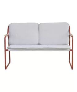 SET DA GIARDINO SOLARIA "TINOS" IN FERRO ROSSO 4 SEDUTE E 1 TAVOLINO