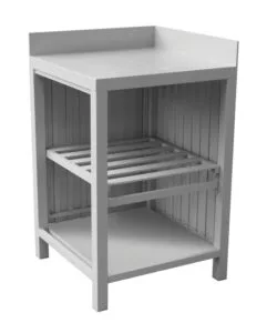 CUCINA DA ESTERNO MODULARE SOLARIA "MODULO 2" IN ALLUMINIO GRIGIO CHIARO 60X60X90 CM