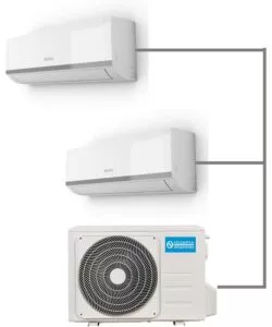 CLIMATIZZATORE OLIMPIA SPLENDID "ARYAL S2 E" DUALSPLIT E UNITA' ESTERNA 9000 + 12000 BTU