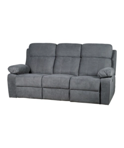 DIVANO 3 POSTI BELLAHOME "ANNIKA" CON 2 RECLINER MOTORIZZATI GRIGIO CANNA DI FUCILE 198X93X101 CM