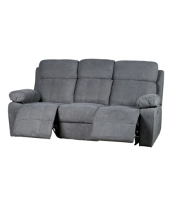DIVANO 3 POSTI BELLAHOME "ANNIKA" CON 2 RECLINER MOTORIZZATI GRIGIO CANNA DI FUCILE 198X93X101 CM