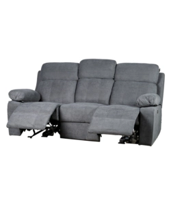 DIVANO 3 POSTI BELLAHOME "ANNIKA" CON 2 RECLINER MOTORIZZATI GRIGIO CANNA DI FUCILE 198X93X101 CM