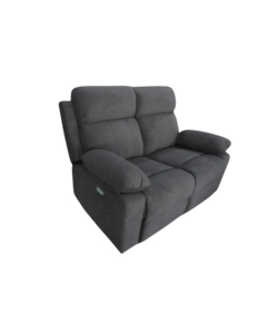 DIVANO 2 POSTI BELLAHOME "ANNIKA" CON 2 RECLINER MOTORIZZATI GRIGIO CANNA DI FUCILE 145X93X101CM