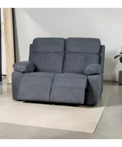 DIVANO 2 POSTI BELLAHOME "ANNIKA" CON 2 RECLINER MOTORIZZATI GRIGIO CANNA DI FUCILE 145X93X101CM