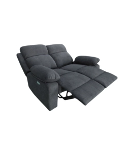 DIVANO 2 POSTI BELLAHOME "ANNIKA" CON 2 RECLINER MOTORIZZATI GRIGIO CANNA DI FUCILE 145X93X101CM