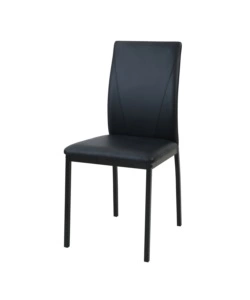 SEDIA BELLAHOME "MINORCA" IN ECOPELLE NERO 43X50X92 CM