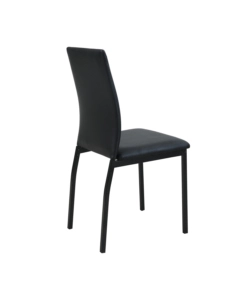 SEDIA BELLAHOME "MINORCA" IN ECOPELLE NERO 43X50X92 CM