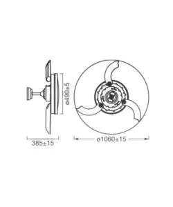 LAMPADA VENTILATORE DA SOFFITTO "RETRACTABLE" BIANCO 66W