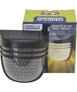 APPLIQUE LED SOLARE DA ESTERNO "ROUND" NERO 3000K