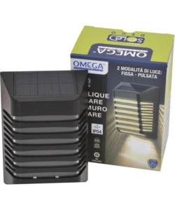 APPLIQUE LED SOLARE DA ESTERNO "SQUARE" NERO 3000K