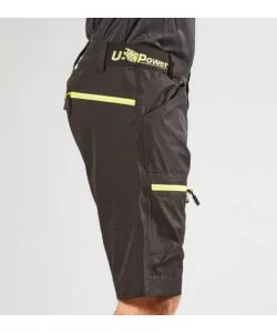 PANTALONE DA LAVORO CORTO U-POWER "ARES" BLACK CARBON TAGLIA L