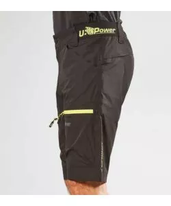 PANTALONE DA LAVORO CORTO U-POWER "ARES" BLACK CARBON TAGLIA 2XL