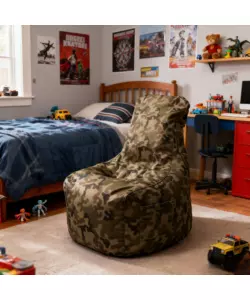 POUF POLTRONA SACCO "LAYLA" VERDE MILITARE 65X65X95 CM