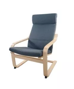 POLTRONA BELLA HOME "LILIBET" GRIGIA IN LEGNO DI FAGGIO 67X86X97 CM