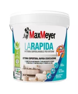 PITTURA MURALE SUPERLAVABILE MAX MEYER "LA RAPIDA" BIANCO 4 LT