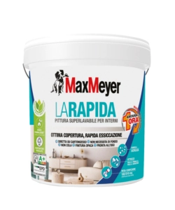 PITTURA MURALE SUPERLAVABILE MAX MEYER "LA RAPIDA" BIANCO 14 LT