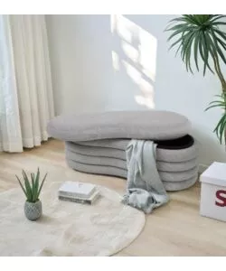 PANCA CONTENITORE BELLAHOME "GOCCIA" GRIGIO 106X43X42 CM