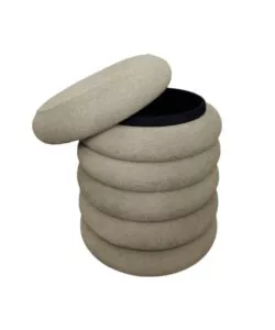 POUF CONTENITORE BELLAHOME BEIGE 38X38X45 CM