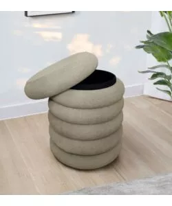 POUF CONTENITORE BELLAHOME BEIGE 38X38X45 CM