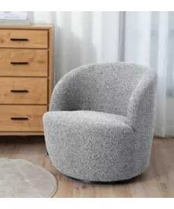 POLTRONA GIREVOLE BELLAHOME "AURA" GRIGIO 65X77X69 CM