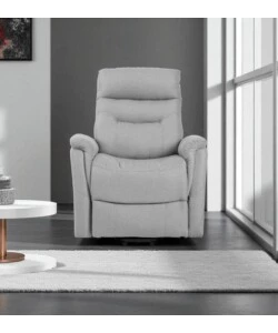 POLTRONA CON RECLINER E ALZATA ELETTRICO BELLAHOME "PRATO" GRIGIO 82X90X108 CM
