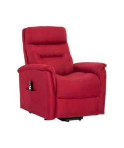 POLTRONA CON RECLINER E ALZATA ELETTRICO BELLAHOME "PRATO" BORDEAUX 82X90X108 CM