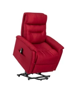 POLTRONA CON RECLINER E ALZATA ELETTRICO BELLAHOME "PRATO" BORDEAUX 82X90X108 CM